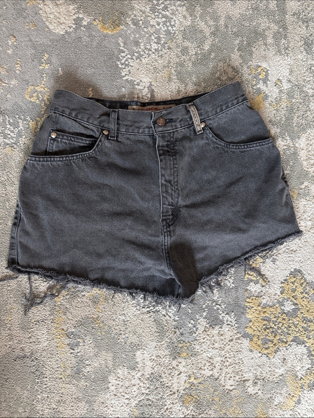 Vintage Levi’s High-Rise Black Denim Cutoff Shorts